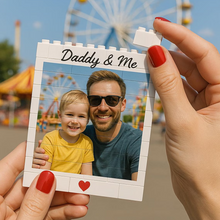 Load image into Gallery viewer, Custom Photo Building Blocks Gift for Dad Father's Day Keepsake
