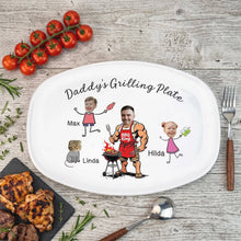 Load image into Gallery viewer, Personalized BBQ Grilling Plate Custom Photo Gift for Dad