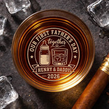 Load image into Gallery viewer, Personalized Engraved Whiskey Glass Custom Dad Gift for Father's Day