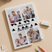 Load image into Gallery viewer, Personalized Photo Collage Building Brick Puzzle Gift for Dad