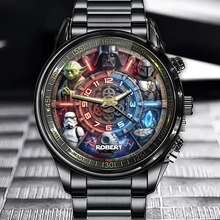 Load image into Gallery viewer, Personalized Star Wars Hand Watch Gift for Movie Fans Anniversary