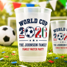 Load image into Gallery viewer, Personalized Frosted Cup for World Cup 2026 Family Watch Party