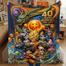 Load image into Gallery viewer, Personalized 40 Years Dragon Ball Blanket Custom Gift for Fans