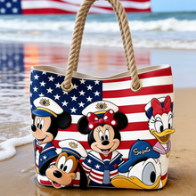 Load image into Gallery viewer, Personalized Beach Bag with USA Flag Design - Custom Vacation Gift for Movie Fans