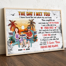 Load image into Gallery viewer, Personalized Burger Couple Canvas Art for Couples Gift