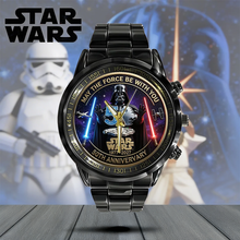 Load image into Gallery viewer, Personalized Star Wars Watch May The Force Be With You Gift for Anniversary