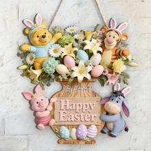 Load image into Gallery viewer, Personalized Wood Sign Happy Easter Family Gift Decor
