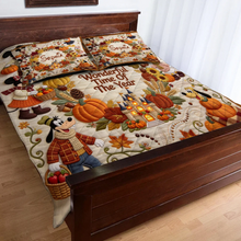 Load image into Gallery viewer, Personalized Quilted Bedding Set Custom Name Fall Theme Gift for Kids