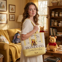 Load image into Gallery viewer, Personalized Quilted Tote Bag Honey Bear Gift for Her