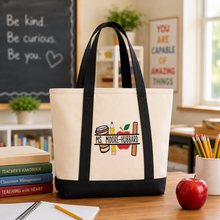 Load image into Gallery viewer, Personalized Embroidery Tote Bag for Teacher | Back to School Gift