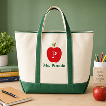 Load image into Gallery viewer, Personalized Embroidered Tote Bag for Teachers | Back to School Gift