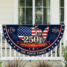 Load image into Gallery viewer, Personalized Family Name Flag Custom 4th of July Gift