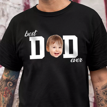 Load image into Gallery viewer, Personalized Dark Shirt Custom Photo Best Dad or Mom Gift