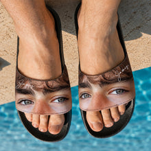 Load image into Gallery viewer, Personalized Funny Photo Slide Sandals Custom Gift for Her