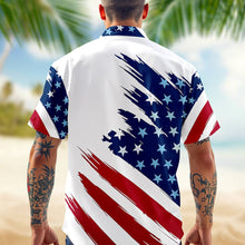 Load image into Gallery viewer, Personalized Patriotic Hawaii Shirt American Flag 4th of July Gift
