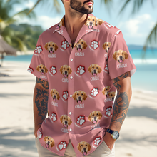 Load image into Gallery viewer, Personalized Dog Face Hawaiian Shirt Custom Dog Photo Gift