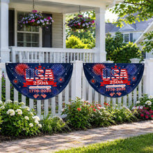 Load image into Gallery viewer, Personalized USA 250th Anniversary Fan Flag Custom Gift