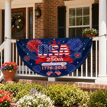 Load image into Gallery viewer, Personalized USA 250th Anniversary Fan Flag Custom Gift