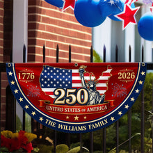 Load image into Gallery viewer, Personalized Family Name Flag Custom 4th of July Gift