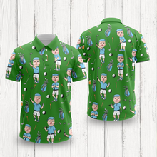 Load image into Gallery viewer, Personalized Photo Golf Polo Shirt Custom Gift for Dad