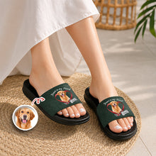 Load image into Gallery viewer, Personalized Dog Photo Memorial Slide Sandals Gift for Dog Dad