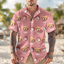 Load image into Gallery viewer, Personalized Dog Face Hawaiian Shirt Custom Dog Photo Gift