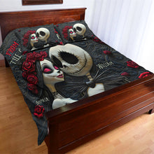 Load image into Gallery viewer, Personalized Nightmare Bedding Set Custom Name Romantic Gift for Couples