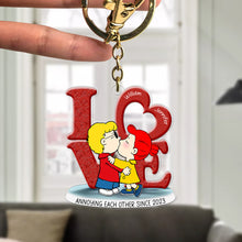 Load image into Gallery viewer, Personalized Acrylic Keychain Love Gift for Couple | GradoCreations