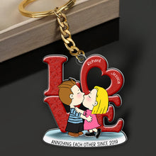 Load image into Gallery viewer, Personalized Acrylic Keychain Love Gift for Couple | GradoCreations