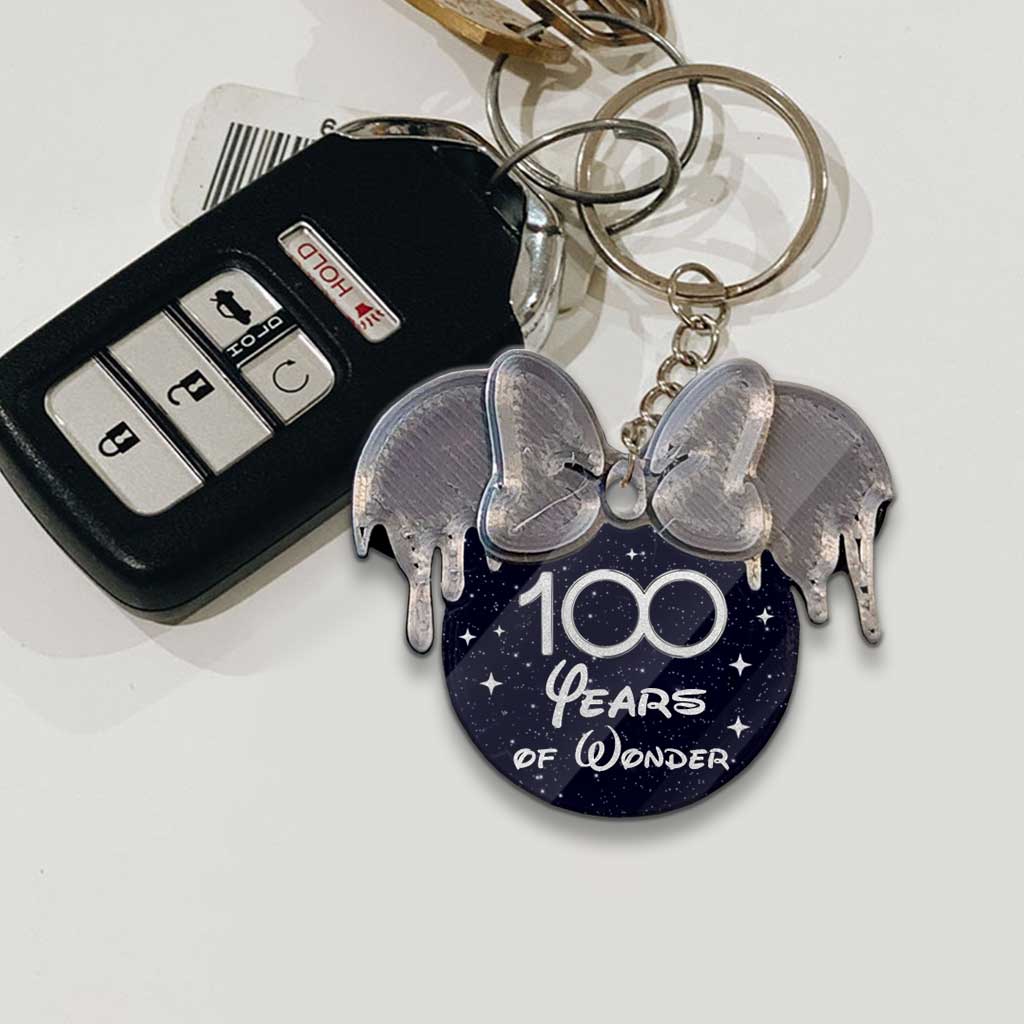 Personalized 100 Years of Wonder Wood Keychain Custom Gift