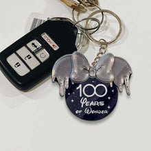 Load image into Gallery viewer, Personalized 100 Years of Wonder Wood Keychain Custom Gift
