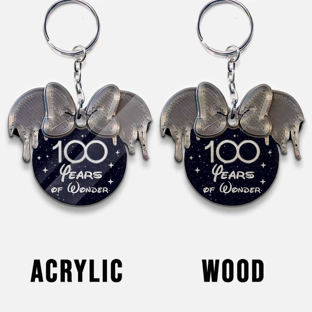 Personalized 100 Years of Wonder Wood Keychain Custom Gift
