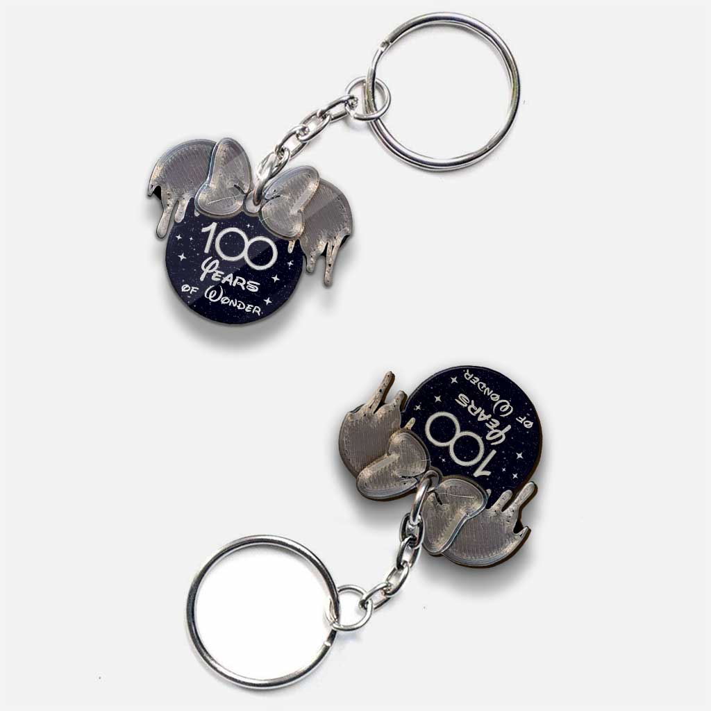 Personalized 100 Years of Wonder Wood Keychain Custom Gift