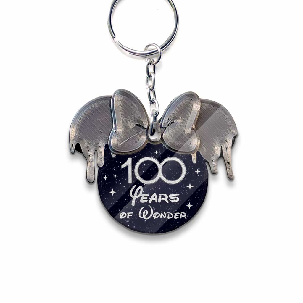 Personalized 100 Years of Wonder Wood Keychain Custom Gift