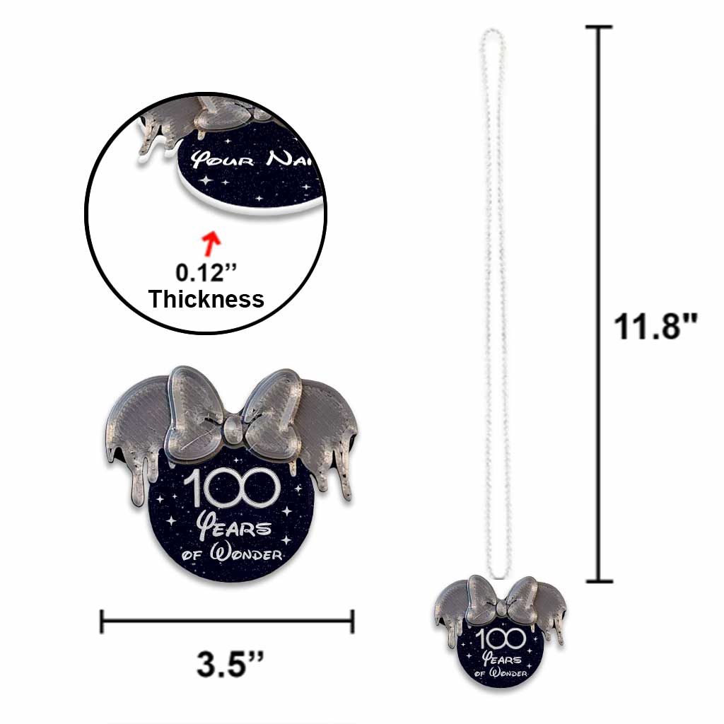Personalized 100 Years of Wonder Mouse Car Ornament Custom Gift