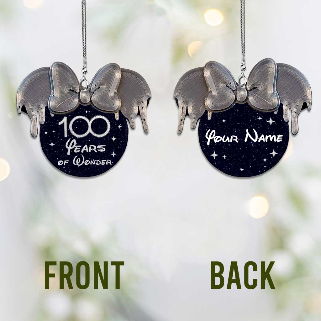 Personalized 100 Years of Wonder Mouse Car Ornament Custom Gift