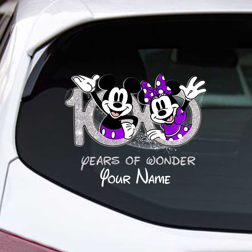 Personalized 100 Years of Wonder Mouse Decal for Cars & More