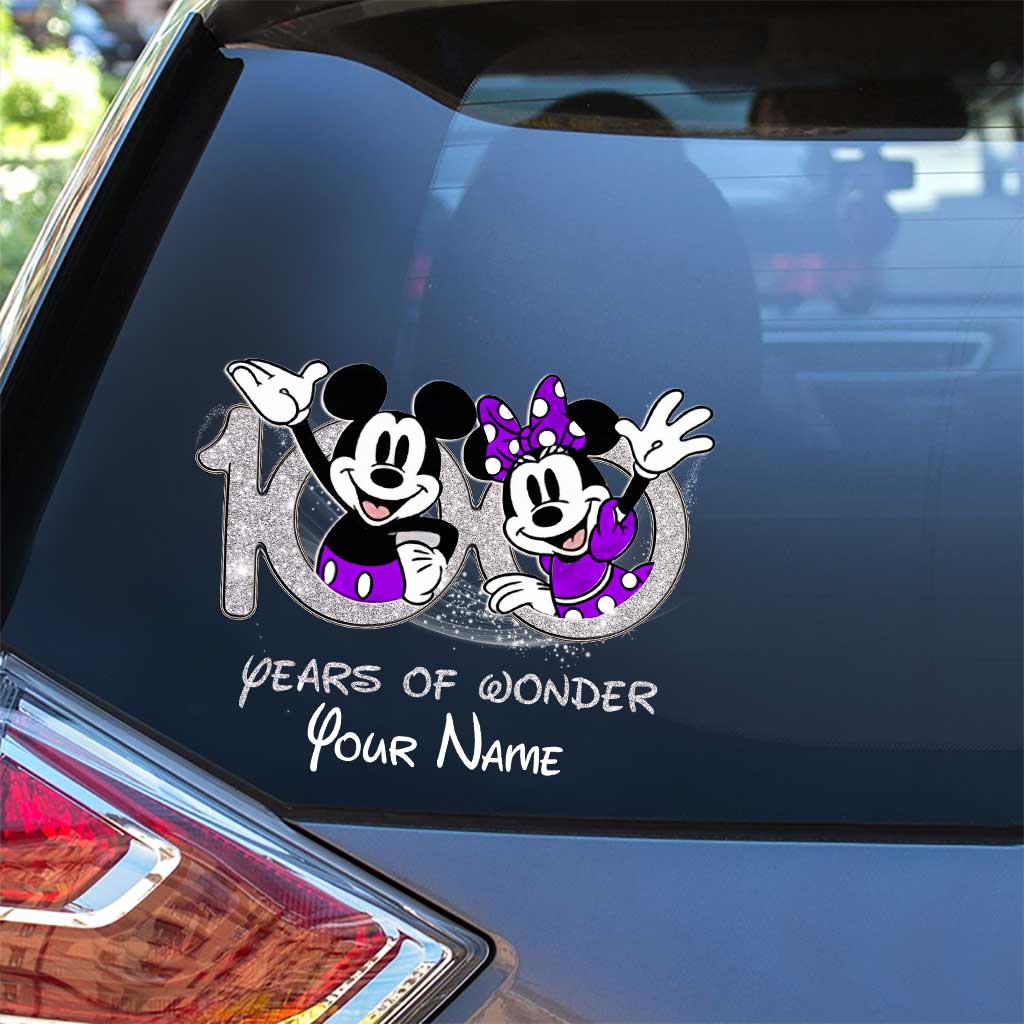 Personalized 100 Years of Wonder Mouse Decal for Cars & More