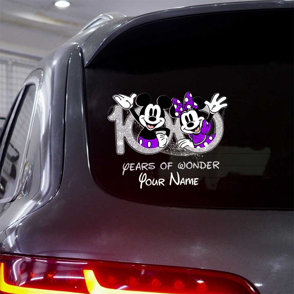 Personalized 100 Years of Wonder Mouse Decal for Cars & More