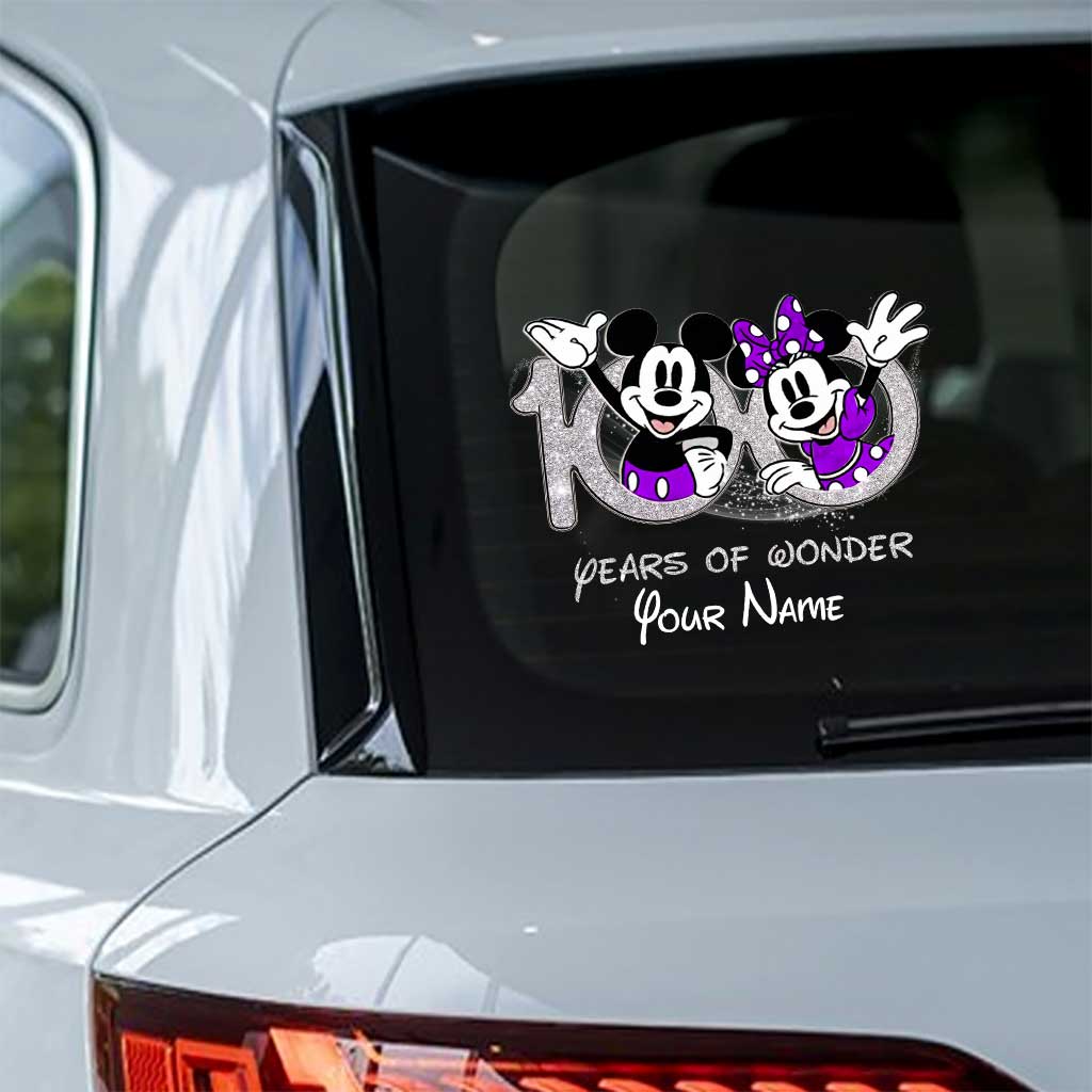 Personalized 100 Years of Wonder Mouse Decal for Cars & More