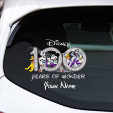 Load image into Gallery viewer, Personalized Disney 100 Years of Wonder Decal for Car or Wall
