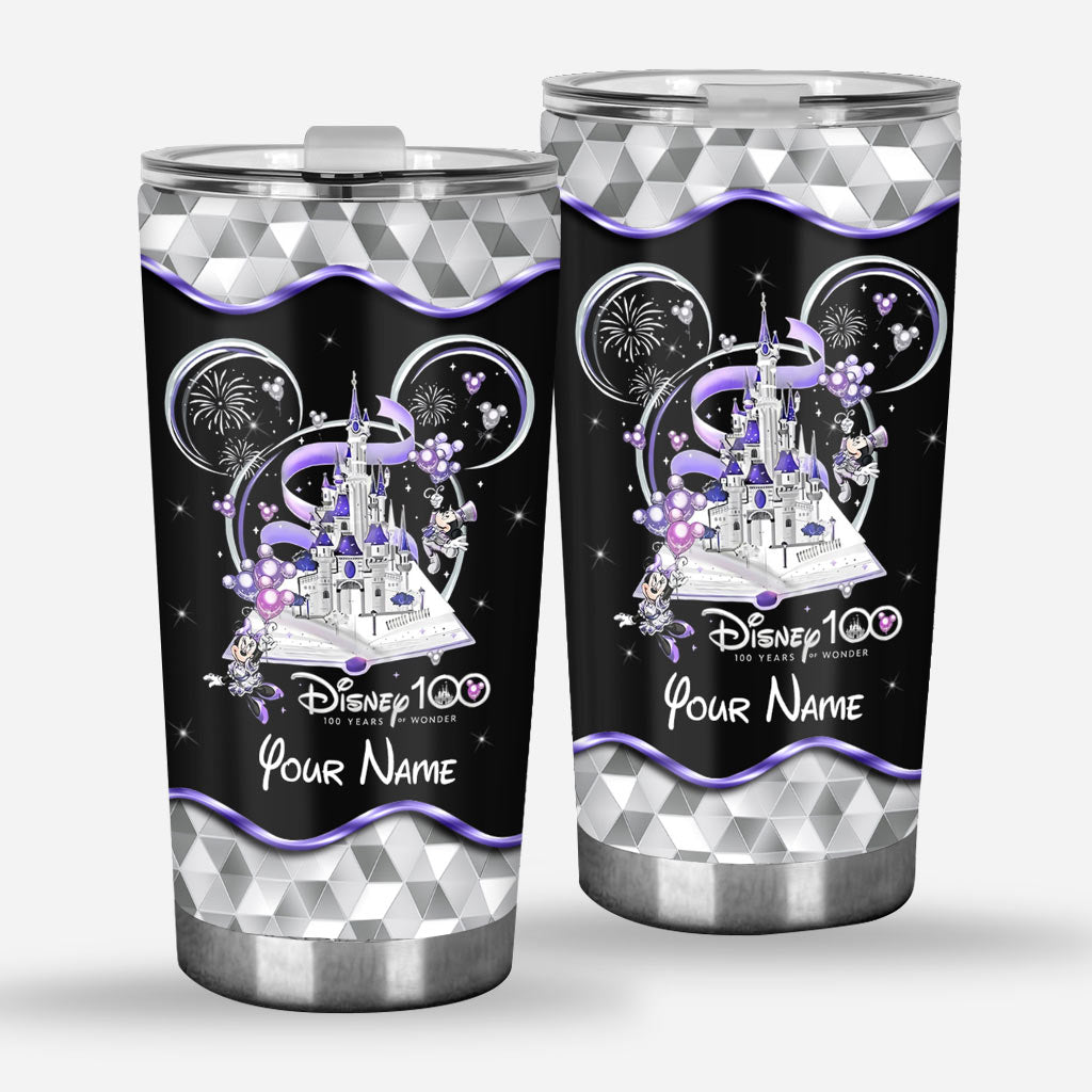 Personalized Disney 100 Years Tumbler Custom Name Gift