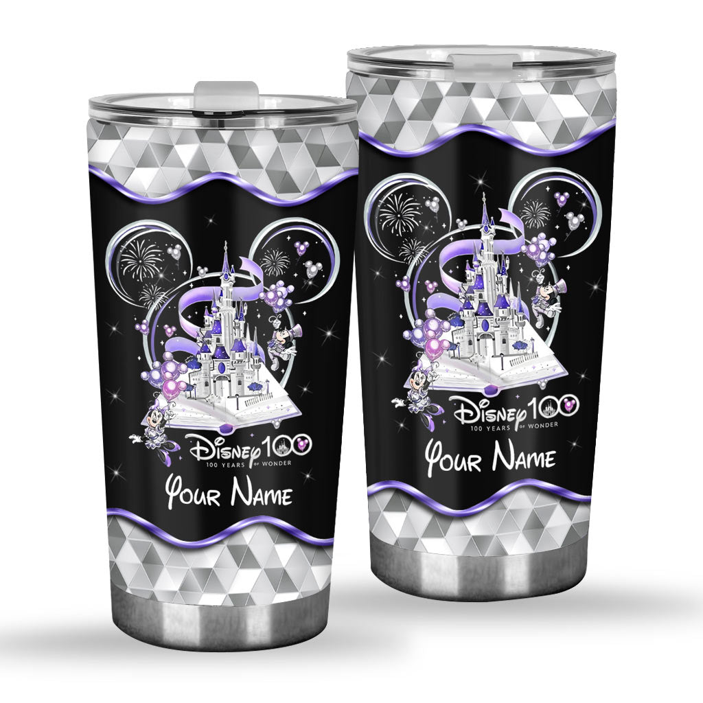Personalized Disney 100 Years Tumbler Custom Name Gift