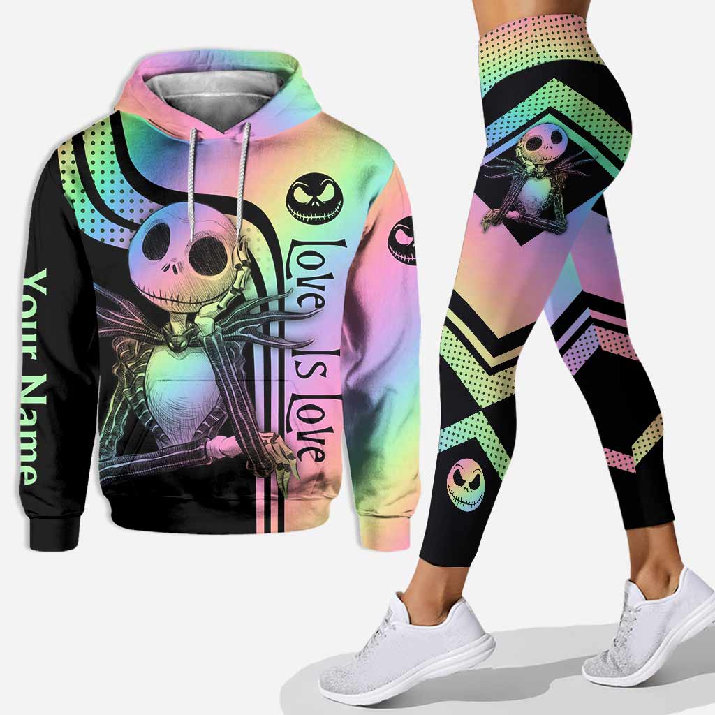 Personalized LGBT Support Hoodie and Leggings Custom Name Gift
