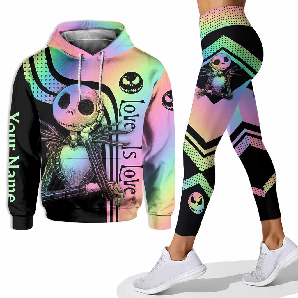 Personalized LGBT Support Hoodie and Leggings Custom Name Gift