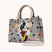 Load image into Gallery viewer, Personalized Mouse Leather Handbag Custom Name Gift for Mom
