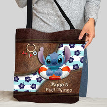 Load image into Gallery viewer, Personalized Ohana Tote Bag Custom Name Beach Day Gift

