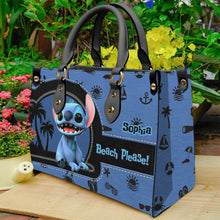Load image into Gallery viewer, Personalized Sea Lover Leather Handbag with Name - Gift for Her
