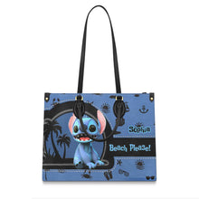 Load image into Gallery viewer, Personalized Sea Lover Leather Handbag with Name - Gift for Her
