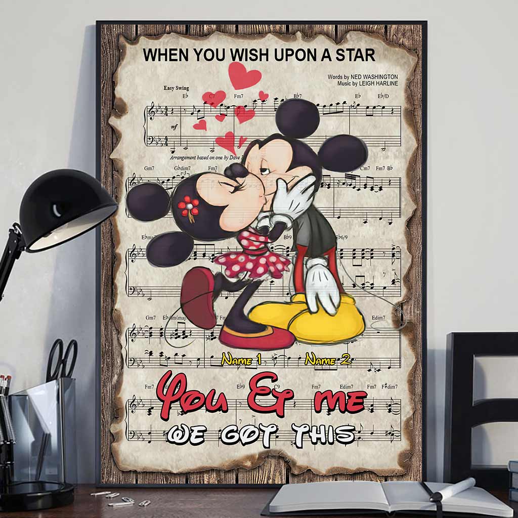 Personalized You & Me Canvas Print Custom Couple Names Gift